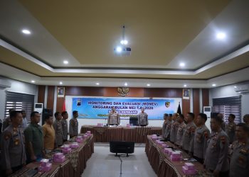 Kapolres Rembang Pimpin Monitoring dan Evaluasi Anggaran Bulan Mei Tahun 2026