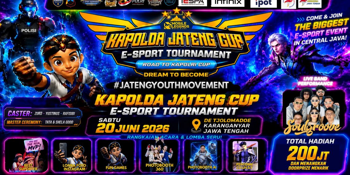 Bukan Sekadar Kejuaraan, Turnamen E-Sport Kapolda Jateng Cup 2026 Suguhkan Cosplay, Meet & Greet, Food Festival hingga Pelayanan Kesehatan Gratis