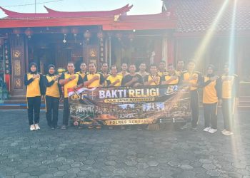 Semarak HUT Bhayangkara ke-80, Polres Rembang Gelar Bhakti Religi dan Indonesia Asri di Tempat Ibadah