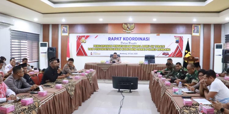 Kapolres Rembang Pimpin Rapat Kesiapan Pengamanan Pengesahan Warga Baru PSHT P-17