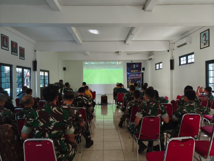 Lewat Nobar Piala Dunia 2026, Kodim 0718/Pati Pererat Silaturahmi Bersama Masyarakat