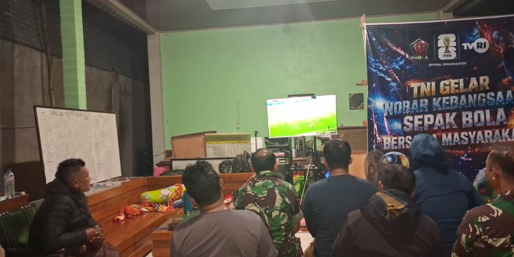 Nobar Kebangsaan Kodim 0718/Pati Bersama Jajaran Koramil di 13 Titik Perkuat Sinergi TNI dan Masyarakat