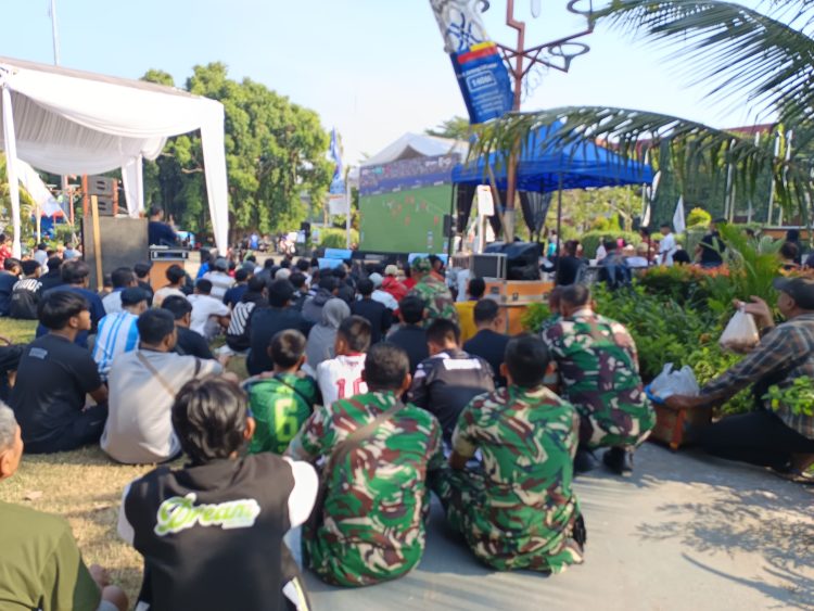 Nobar Piala Dunia 2026 dan Launching Logo Hari Jadi Pati ke-703, Kasdim 0718/Pati Ajak Perkuat Kebersamaan