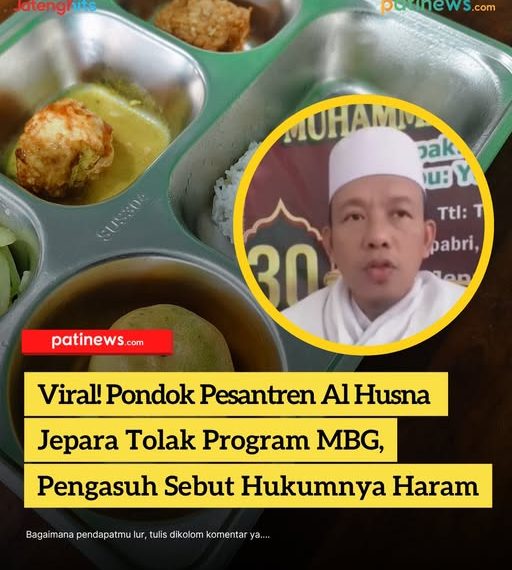 Viral! Pondok Pesantren Al Husna Jepara Tolak Program MBG, Pengasuh Sebut Hukumnya Haram