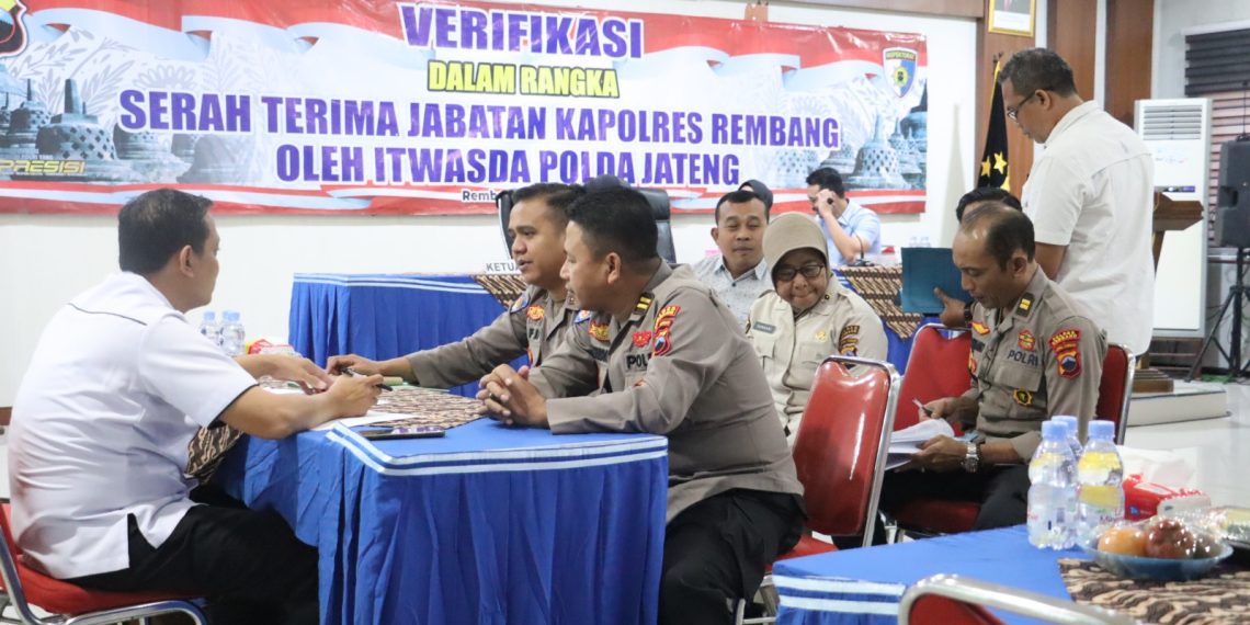 Polres Rembang Terima Tim Verifikasi Itwasda Polda Jateng Jelang Sertijab Kapolres