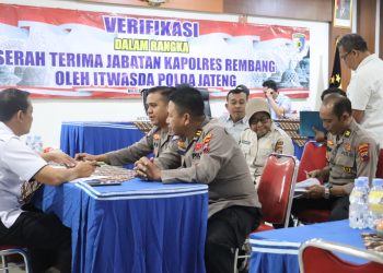 Polres Rembang Terima Tim Verifikasi Itwasda Polda Jateng Jelang Sertijab Kapolres