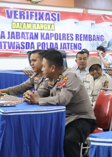 Polres Rembang Terima Tim Verifikasi Itwasda Polda Jateng Jelang Sertijab Kapolres