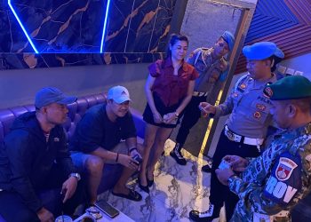 Kasi Propam Polres Rembang Bersama Provos Kodim 0720/Rembang Gelar Razia Tempat Hiburan Malam