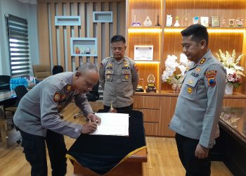 Kapolres Rembang Terima Penyerahan Tugas Kapolsek Pancur, Iptu Agus Salim Ditunjuk sebagai Plt. Kapolsek