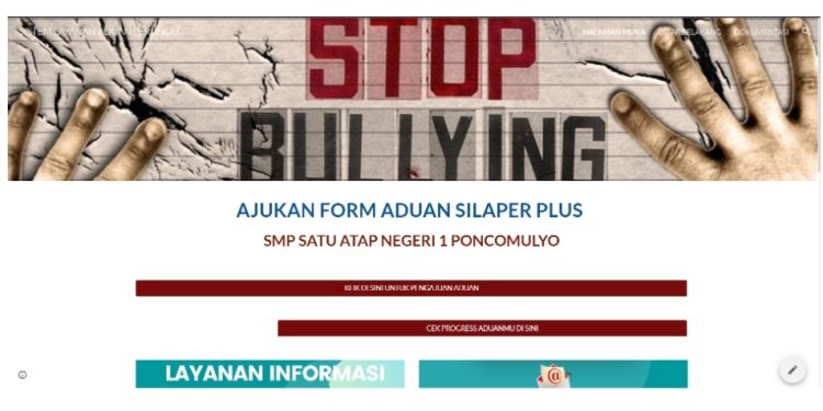 SILAPER PLUS Hadir, Pelaporan Perundungan dan Pelanggaran di SMP Satu Atap Negeri 1 Poncomulyo Kini Lebih Mudah dan Rahasia
