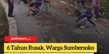6 Tahun Rusak, Warga Sumbersoko Sukolilo Iuran Rp20 Juta: “Kami Akhirnya Perbaiki Jalan Sendiri‼️”