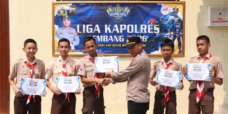 Liga Kapolres Rembang 2026 Divisi Mobile Legends Usai, SMPN 5 Rembang Raih Juara